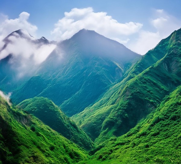 一、青山的自然之美