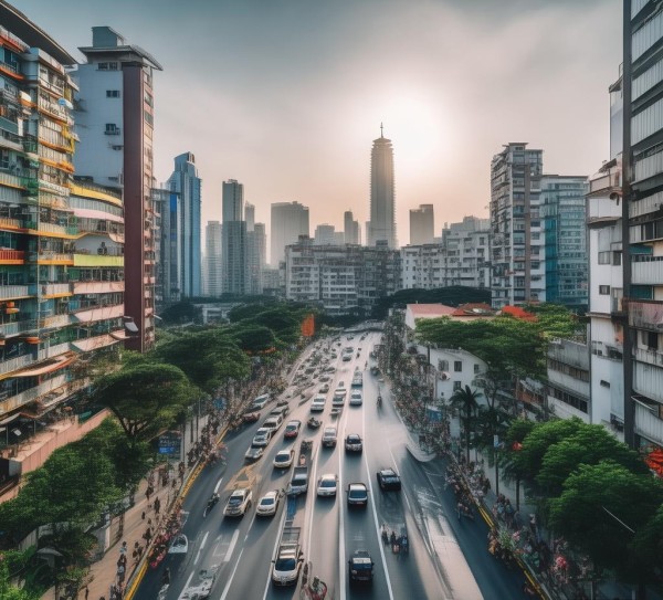 海口复兴城，位置、交通与特色