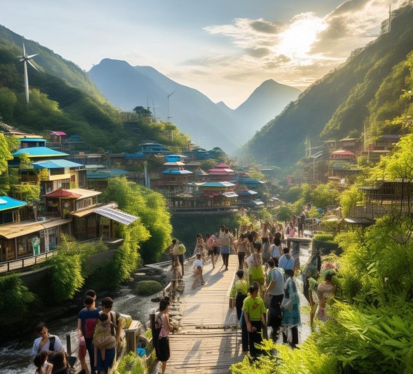 丈八沟的自然与经济完美融合，让游客感受到自然与经济的完美融合。