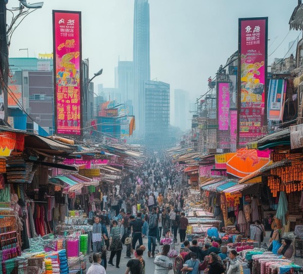 中大布匹市场，商业中心，吸引年轻人的投资与消费