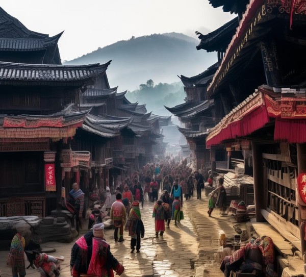 江西人口众多的千户苗寨，千年苗族智慧与故事的见证