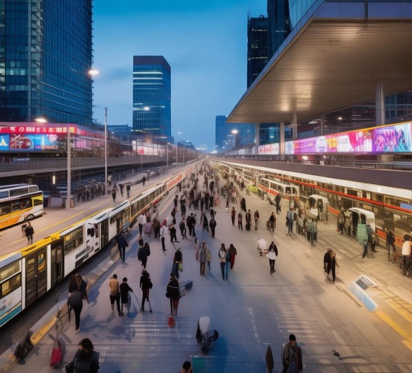 东大门机场附近的大巴站位置