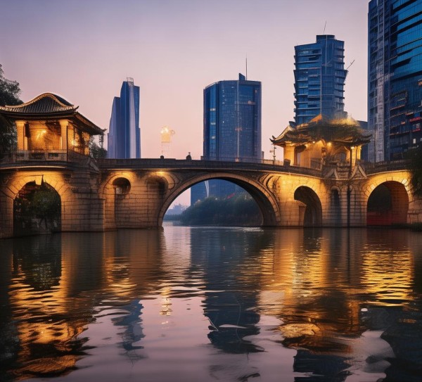 长沙八一桥，千年历史与现代美景的完美交汇处