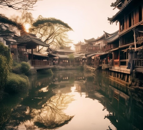 历史的辉煌与永恒，赤壁之水的璀璨，映照东方的繁华与静谧。