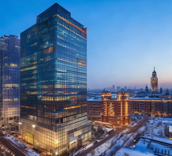 哈尔滨现代化宾馆与古老历史地标并存，成为这座城市的双子星。